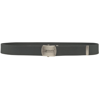 Stoffgürtel MAN'S WORLD, Herren, Gr. 125, grau (grau grün), Web, Materialmix, unifarben, Gürtel Stoffgürtel, aus Textilband im zeitlosen Design - NEUE FARBE im used Look