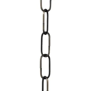ElekTek Lampenkette Kette aus offenen Gliedern für Kronleuchter und Hängeleuchten. Mittelgroßes Glied 38 mm x 15 mm - packung mit 2 m Messing Antik