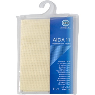 Mouldmaster Aida02 Aida, Fadendichte 11, cremefarben, 39cm x 45cm