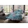gemustert Blau 135 x 200 cm 2 x 80 x 80 cm