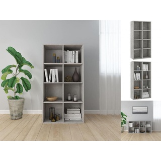 vidaXL Bücherregal/Sideboard Betongrau 66×30×130 cm Holzwerkstoff