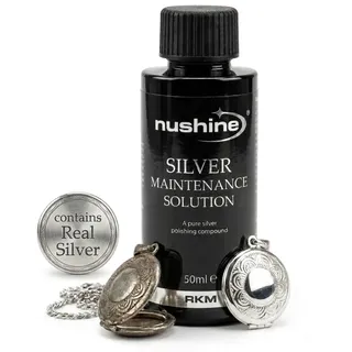 Nushine Silberpflegemittel, 50 ml, enthält Reines Silber (ideal für abgenutztes Silber)