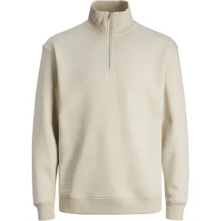 JACK & JONES Herren Stehkragen Pullover JJEBRADLEY Relaxed Fit Beige 12250747