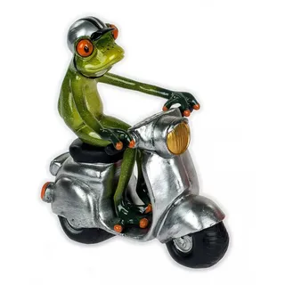 Süßer Frosch ~ Mann auf Roller ~ Deko Figur Dekofigur Zierfigur Froschmann