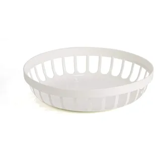 Kimmel Schale Brötchenschale Obstschale Servierkörbchen Brotschale Brötchenkorb Brotkorb, Mehrweggeschirr, bruchsicher stapelbar, Kunststoff, Farbe Weiß