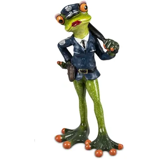 formano Frosch als Polizist oder Polizistin Polizeibeamter, Polizeibeamtin Deko Figur Dekofigur Dekoration Zierfigur (Polizistin)