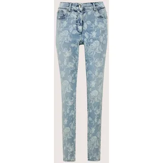 MADELEINE Regular-fit-Jeans »Jeans Schlanke Five-Pocket mit Unikat-Print«, blau