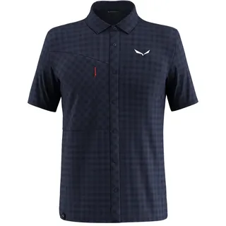 Salewa Wanderhemd Puez Dry'Ton Kurzarm (4-Wege-Stretch) navyblau Herren