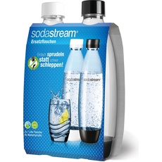 SodaStream Kohlensäureerzeuger-Zubehör & Hilfsmittel Karbonisiererflasche, Wassersprudler Zubehör, Schwarz, Transparent, Weiss