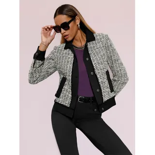 creation L Jackenblazer "Bouclé-Blazer", schwarz, ecru, gemustert