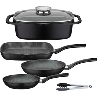 GSW Gourmet Granit Pfannen-Set 5-tlg. 20 cm + 24 cm + 28 cm