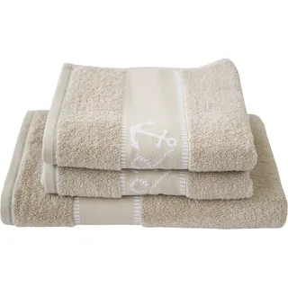Dyckhoff Maritim, Voyage Handtuch 50 x 100 cm beige
