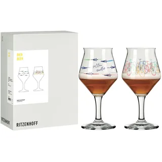 RITZENHOFF Bierglas-Set 2er - 427 ml - Made in Germany | Artikelnr. 8261008, Serie Radsport, 2 Biergläser 427 ml, Kristallglas, spülmaschinenfest