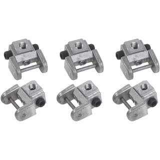 Kopinma 6Pcs Laubsäge Dekupiersäge, Stiftloser Sägeblattadapter, Dekupiersäge Klinge Halter Clamp Umwandlung Pin Weniger Adapter Pin Weniger Klinge Klemme, Metallhalter für Obere/Untere Sägeblätter