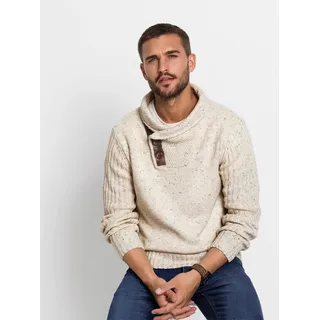 Marco Donati Schalkragenpullover "Pullover", ecru, meliert