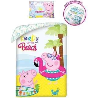 Peppa Pig Bettbezug Summer ready 140 x 200 cm Baumwolle - Gelb