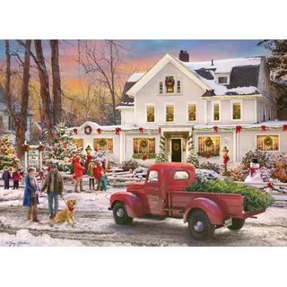 The Inn at Christmas Puzzle-Adventskalender 1000 Teile von Vermont Christmas Company – 24 Puzzleteile zum Vervollständigen – Zählen Sie jeden Tag im Dezember bis Weihnachten
