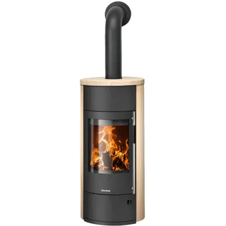 Oranier | Kaminofen | Polar Neo W+ | 8 kW | Stahl Schwarz, Sandstein