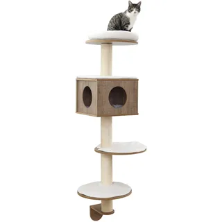 Kerbl Pet Wandkratzbaum Dinari, 45x45x177cm, braun/weiß