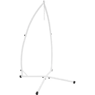 ML-Design Hängesesselgestell Weiß, 208 cm, Belastung bis 120 kg, stabil & sicher, Stahlrohr, Freistehendes Hängestuhlgestell Hängesessel Hängestuhl - Weiß