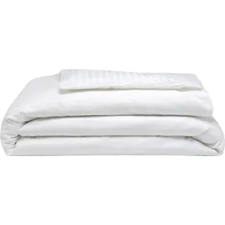 Belledorm Satin-Bettwäsche-Set, gestreift, Fadenzahl 540 BM194 (Kingsize) (Weiß) - Weiß