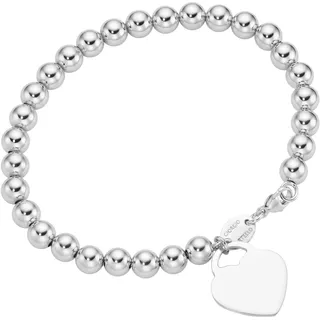 GIORGIO MARTELLO MILANO Armband Kugel Armband mit Behang Herz Silber 925 Größe 18