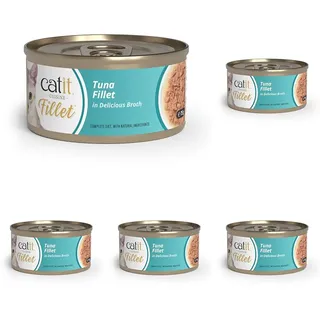 Catit Cuisine - Thunfisch-Filet in köstlicher Brühe, 75g (Packung mit 5)