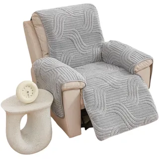 EBETA Sesselüberwürfe Sesselhussen, Anti-Rutsch Sesselauflage Sesselschoner mit Armlehne Liegesesselbezug Bezügefür Relaxsessel Ohrensesselbezüge (Grau)