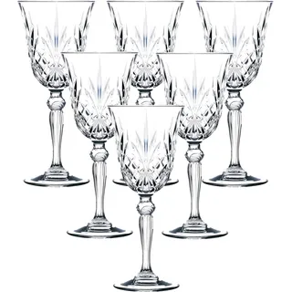 Lorenzo Lorren Home Trends-Melodia, 6er-Set Kristallgläser, 6-teilig, Weißwein