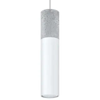 Sollux LIGHTING Borgio 2 Lamp A Sospensione Da Soffitto, Design Minimalista E Industriale, Lampadina GU10 Sostituibile, 2x40 W, Cemento E Acciaio V - Grau