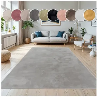 Paco Home Kunstfell Soft 380 Fellteppich 60 x 90 cm Grau