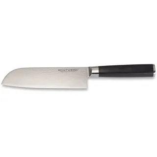 Echtwerk Damastmesser Santokumesser 18 cm Holzgriff