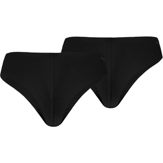 Brasilslip PUMA "PUMA WOMEN MICROFIBER BRAZILIAN BRIEFS", Damen, Gr. M, schwarz, Single Jersey, Obermaterial: 70% Polyamid, 30% Elasthan, körpernah, Unterhosen Brasilslip, nahtlose Ränder für eine unsichtbare Passform