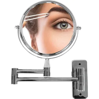 Danielle Creations Spiegel, wandmontiert, Chrom, 10-fach Vergrößerung, 20 cm