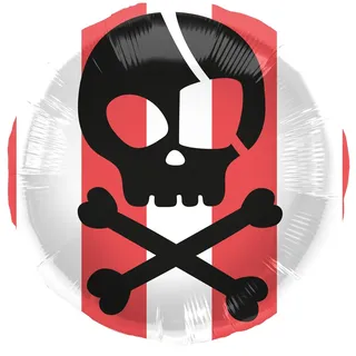 Folat 27475 Piraten Deko Kinder Geburtstag - Folienballon - Pirate Party - 45 cm - Luftballons Helium für Piratenparty Mädchen Junge