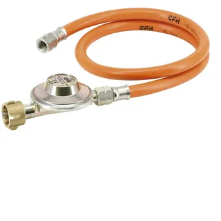 CFH Gasschlauch 80 cm Kunststoff, Messing, Metall orange