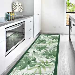 CREARREDA Läufer Teppich Küchenteppich Isolierend, feuerhemmend, Kratzfest, hypoallergen, leicht zu waschender Vinyl Teppich. Komplett in Italien hergestellt Küchenmatte aus PVC rutschfeste