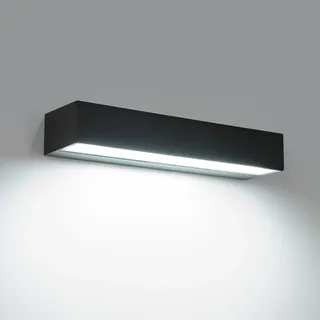 Goeco LED Außenwandleuchte IP65 Wasserdicht 16W 6500K, Schwarz | Modern Wandleuchte LED Wandlampe Kaltes Licht für Terrasse, Eingang, Garten, Garage