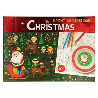 Büro - Malbuch Weihnachten Tischsets a3 12 Blätter - Weiß