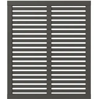 Plus Sichtschutzzaun 120 x 140 cm Umbragrau/Holz