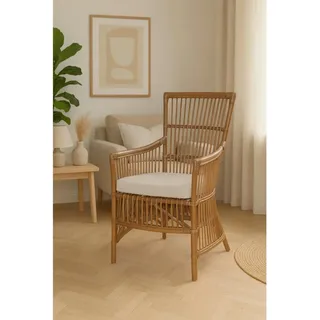 Hofmann Living And More Esszimmersessel Handgeflochten Polyester braun 1 Stk.