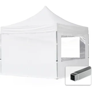 TOOLPORT Faltpavillon 3 x 3 m inkl. 4 Seitenteile Weiß