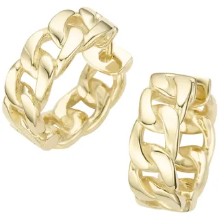 GIORGIO MARTELLO MILANO Paar Creolen "Panzerketten-Optik, Silber 925", gold, GIORGIO MARTELLO MILANO, Ohrringe, Damen, Silber 925 (Sterlingsilber)