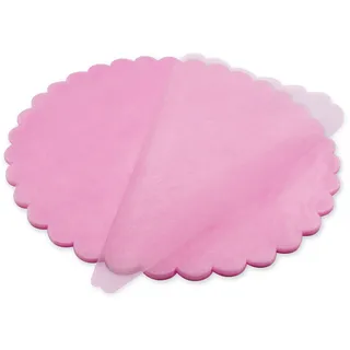 Decoraparty 50 Schleier aus Tüll Gastgeschenke, Blumenform, für Konfekt, Durchmesser 24 cm, runde Organza-Boxen zum Basteln, Taufe, Hochzeit, Kommunion, Zeremonie, Rosa, diametro 24,5cm