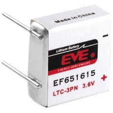 Bild von EF651615 Spezial-Batterie LTC-3PN U-Lötpins Lithium 3.6V 400 mAh 1St.