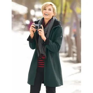 Softshelljacke CASUAL LOOKS, Damen, Gr. 26, blau (petrol), 94% Polyester, 6% Elasthan, unifarben, figurumspielend, Jacken Softshelljacke