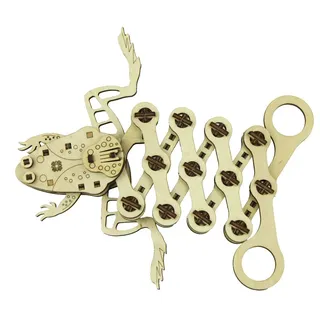 Mobile 3D Frosch aus Holz