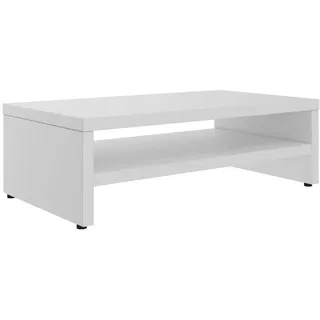CARO-Möbel Monitorständer Subida Bildschirmaufsatz Schreibtischaufsatz Bildschirmerhöhung mit Ablagefach, in Weiß, Holzwerkstoff, Holzwerkstoff, Mode, 42x13x23 cm, Arbeitszimmer, Schreibtische