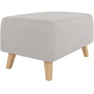 S-Style Möbel Hocker Mario Silber Microfaser , Textil , Echtholz,Buche , Füllung: Silikon,Komfortschaum , Rechteckig , 95x51x63 cm , Oeko-Tex®, Hergestellt in Europa , Wohnzimmer, Sessel, Hocker & Hockerbänke, Sitzhocker