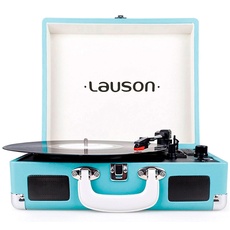 LAUSON CL604 Schallplattenspieler Koffer Bluetooth | Plattenspieler USB Digitalisieren | Integrierte Stereo-Lautsprecher | Vinyl Player Vintage (Blau)